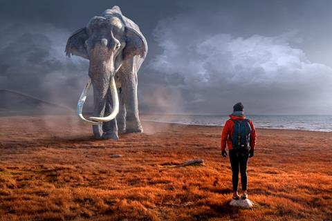 Man Meet Mammoth jigsaw puzzle